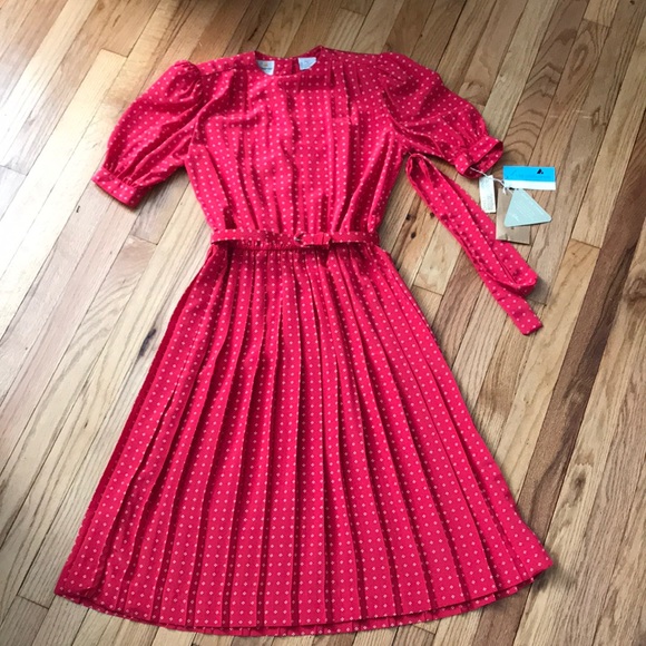 Vintage Silk Colorful Bright Retro Rockabilly Coastal Western overlay pleated - Picture 14 of 15